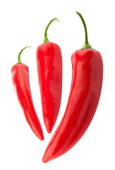 peppers on a white