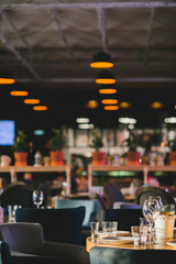 Elegant table setting for afternoon coffee or tea