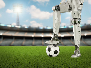robot play soccer