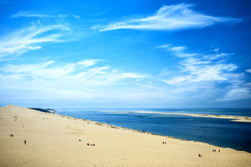 Dune of Pilat (Dune du Pyla) - the tallest sand dune in Europe, Arcachon Bay, Aquitaine, France, Atlantic Ocean