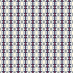 Geometric pattern in repeat. Fabric print. Seamless background, mosaic ornament, ethnic style.