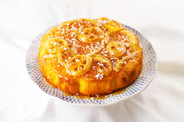 Homemade lemon cake