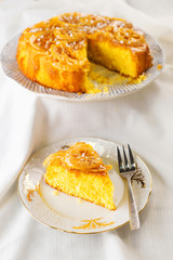 Homemade lemon cake