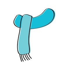 winter clothes scarf warm accessory vector illustration