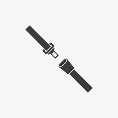 Safety Seat Belt Vector Icon