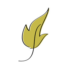 leaf foliage botany frond natural icon vector illustration