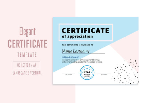 Elegant Abstract Award Certificate Layout