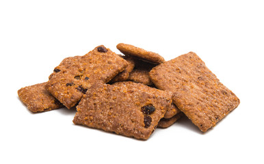 cookies with raisins isolated