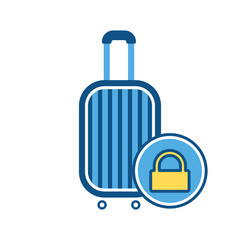 Baggage, lock sign, luggage, suitcase