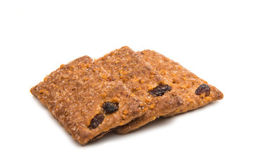 cookies with raisins isolated
