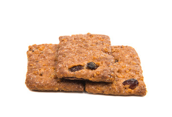 cookies with raisins isolated