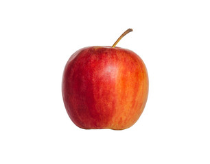 red apple ripe and fresh and look delicious isolated with clipping path on white background.