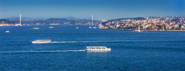    Bosphorus panoramic view. Istanbul panorama