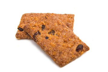 cookies with raisins isolated