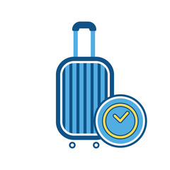 Baggage, clock sign, luggage, suitcase