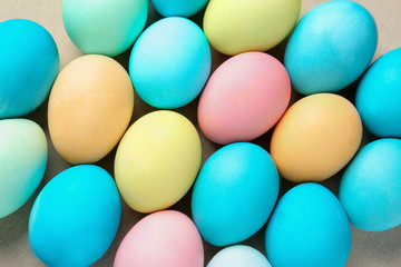 Fototapeta na wymiar Colorful Easter eggs as background