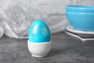 Dyed Easter egg on table