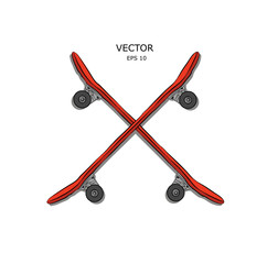 Set of skateboards. Vector illustration