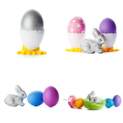 easter eggs isolated on white