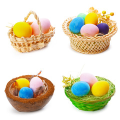 easter eggs isolated on white