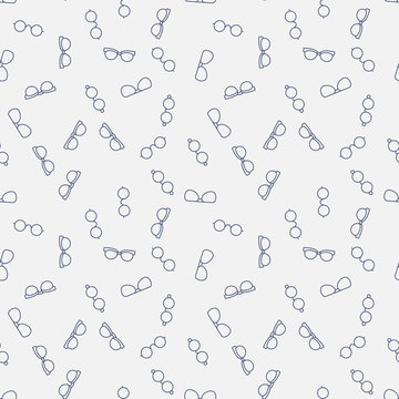 Seamless outline glasses minimal pattern