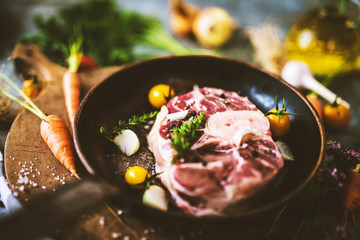 Raw osso buco