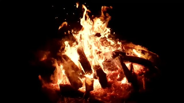 Lagerfeuer in der Wildnis
