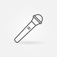 Minimal microphone vector icon or design element