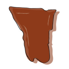 Comic drawing of a map of Namibia