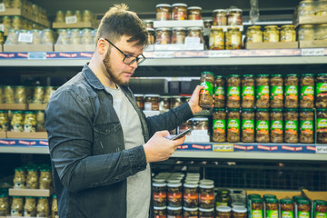 man confused with assortment of the store