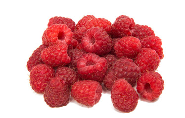 fresh raspberries isolated