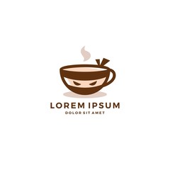coffee ninja mug logo vector download