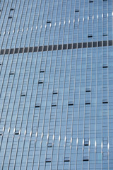 Fototapeta na wymiar Modern architecture in China - skyscraper glass facade; Shenzhen, Guangdong province; 