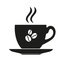 cup of coffee on white background