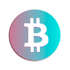 Obraz premium Bitcoin sign icon for internet money. 