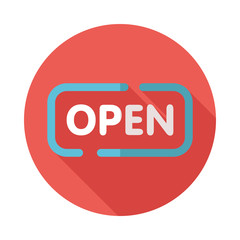 Open Vector icon on white background