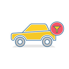 Auto icon. Car filter sign. 