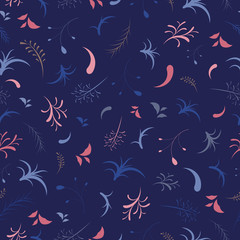 Vector seamless colorful floral pattern