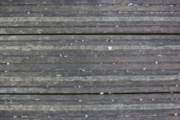 The wooden steps of a bridge