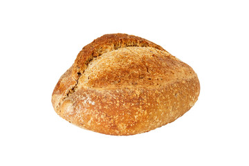 home made bread isolated view from above