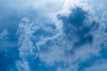 Obraz premium Blue sky cloudy weather look like a heaven, good atmosphere.