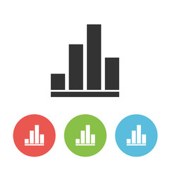 Single vector icon of graph