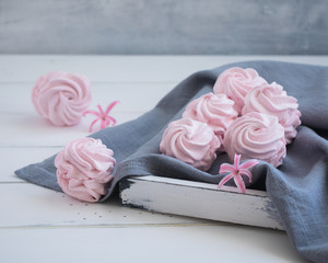 Russian Zephyr or marshmallow on the white background