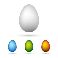 Set of Easter eggs. Vector illustration.