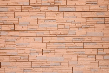 Brick texture. Red middle block. Space for text, large space