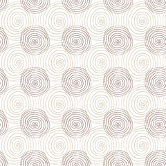 Spiral seamless pattern in beige color. Repeating ethnic geometric background. Elegant template for fashion prints. Texture for wallpaper, textile design.