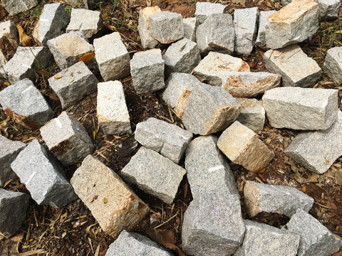 Square masonry stone for construction © 이수홍 