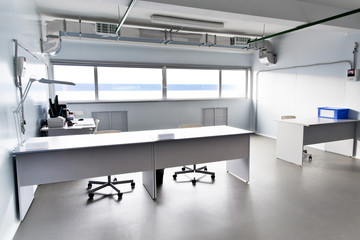 Sample clean room in the warehouse office