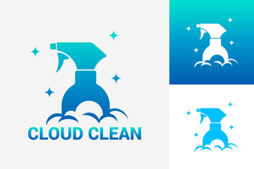 Cloud Cleaner Logo Template Design Vector, Emblem, Design Concept, Creative Symbol, Icon