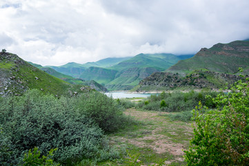 Baksan gorge in the Caucasus mountains in Russia